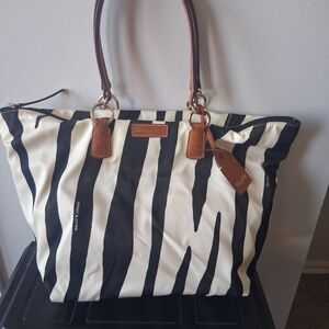 Dooney & Bourke Black and White Zebra Tote
